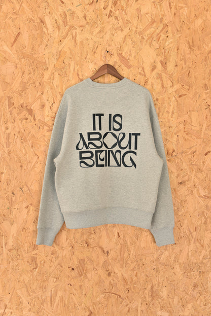 Grey melange sweatshirt