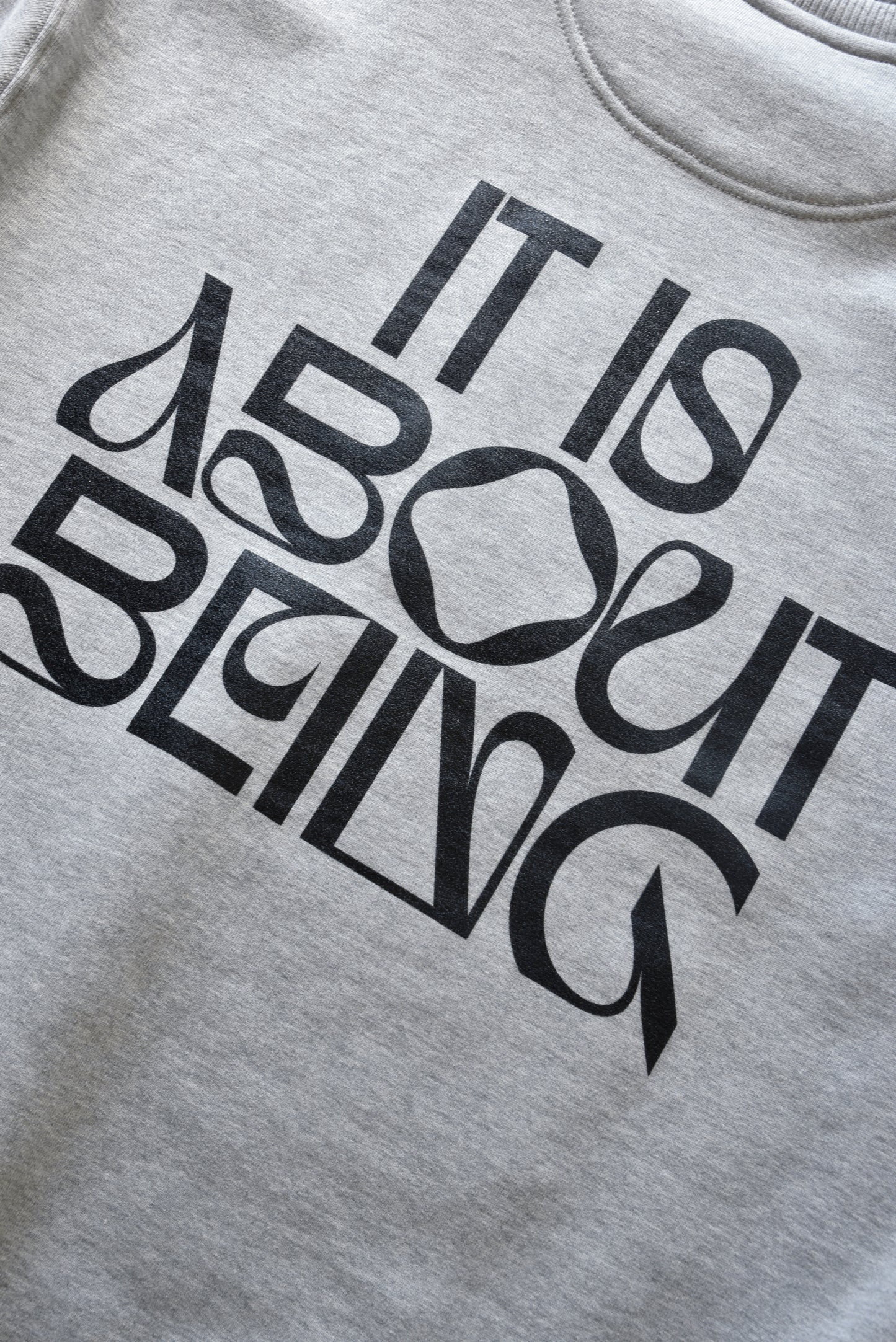 Grey melange sweatshirt