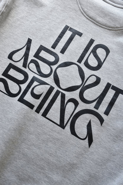 Grey melange sweatshirt